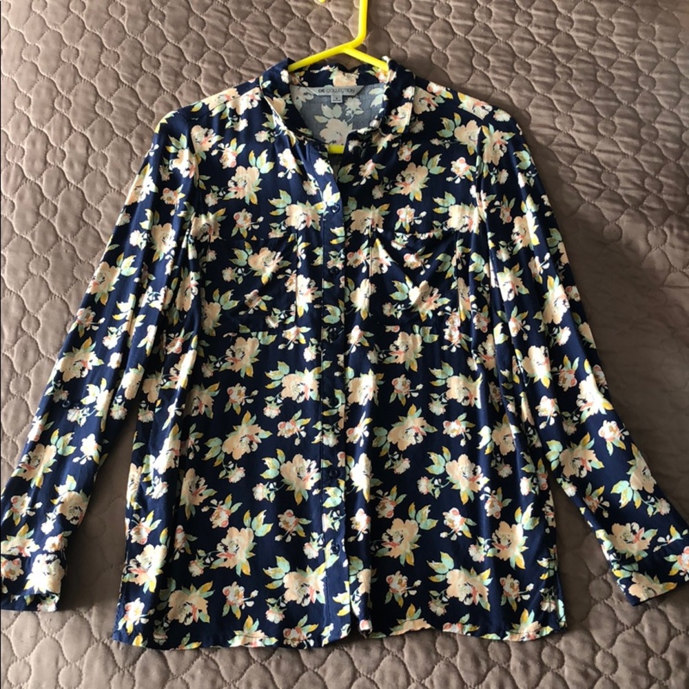 Floral button down blouse